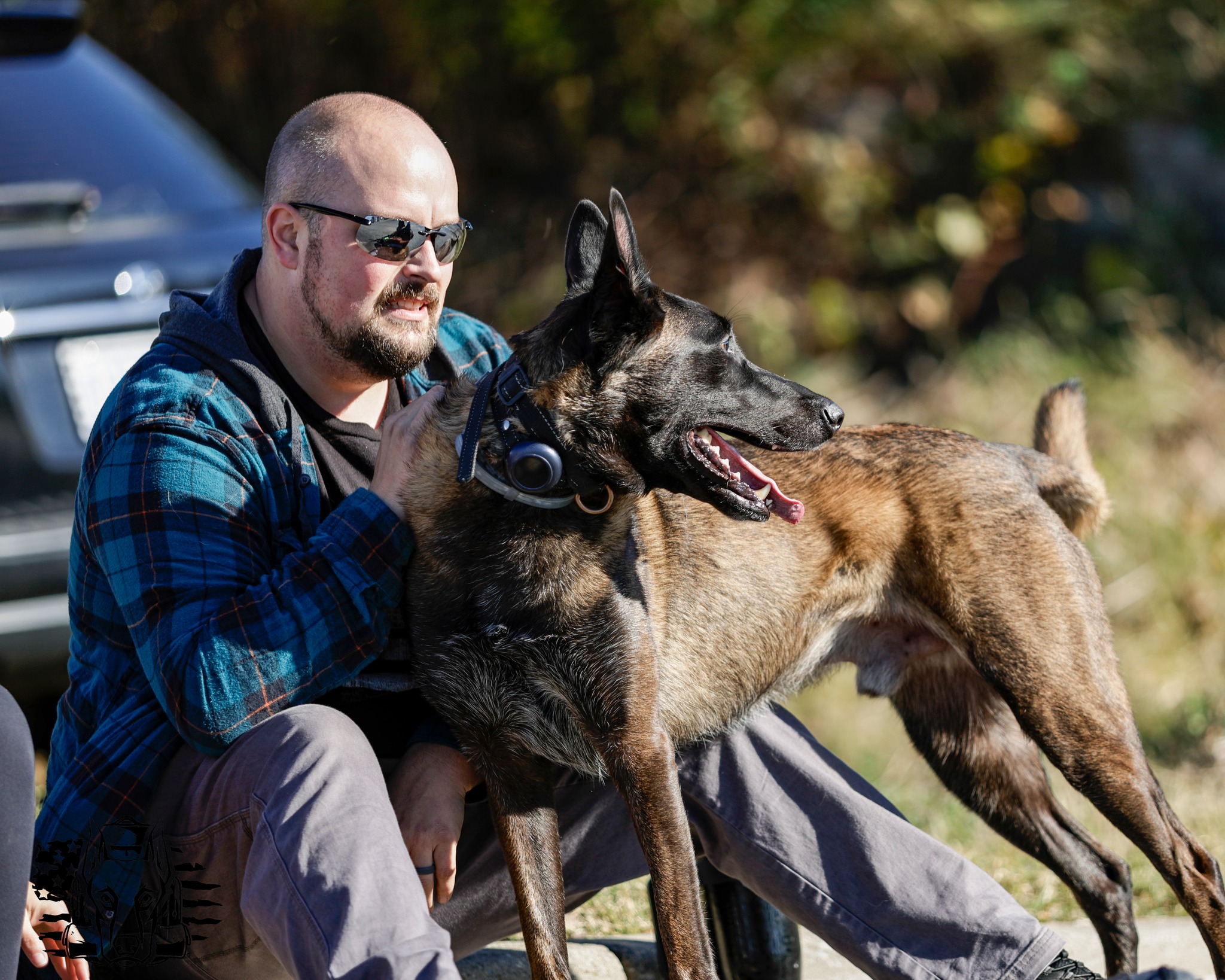 A handler and their service dog at the Ruff Ruck Challenge